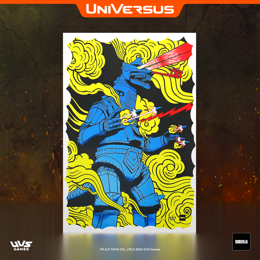 Godzilla Screen Printed Premium Poster - Bionic Menace – UVS Games Godzilla Screen Printed Premium Poster - Bionic Menace – UVS Games