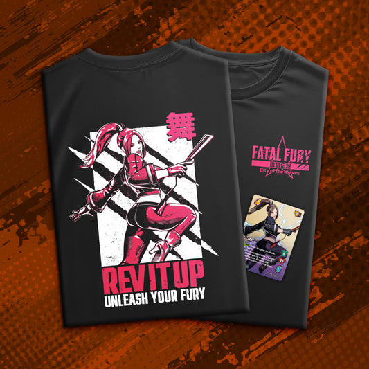 Fatal Fury: City of the Wolves - Mai Shiranui T-Shirt w/ Bonus UniVersus Promo Card