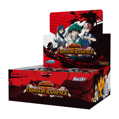 My Hero Academia Collectible Card Game Set 2: Crimson Rampage Booster Display