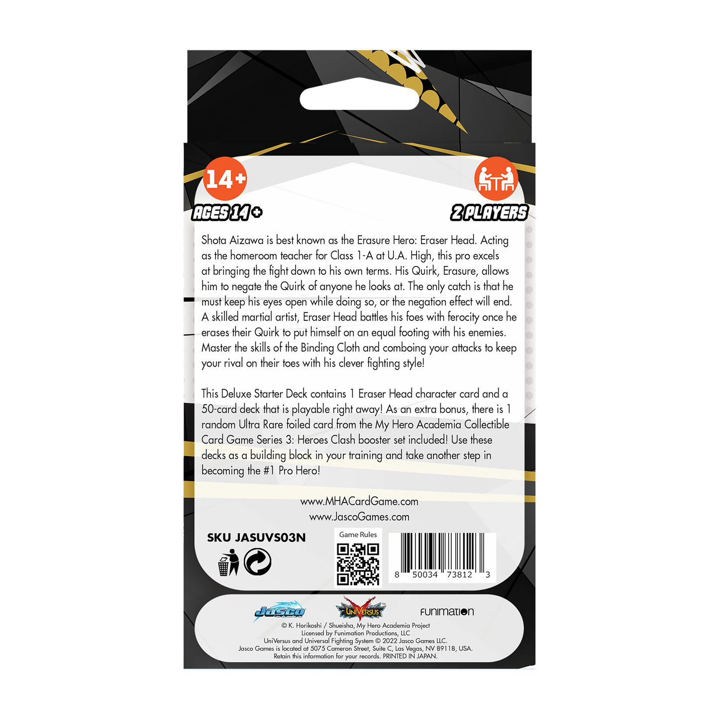 My Hero Academia Collectible Card Game - Heroes Clash Deluxe Starter Deck: Eraser Head