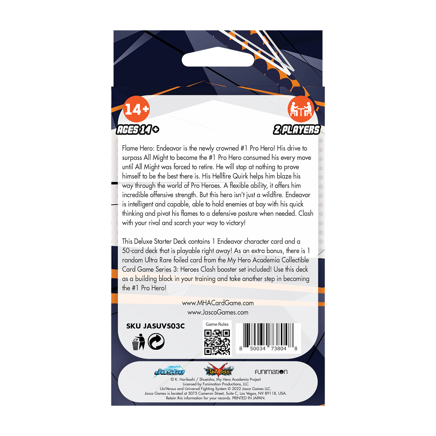My Hero Academia Collectible Card Game - Heroes Clash Deluxe Starter Deck: Endeavor