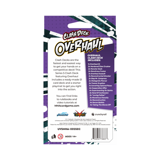 My Hero Academia Collectible Card Game - Undaunted Raid Clash Starter Deck: Overhaul