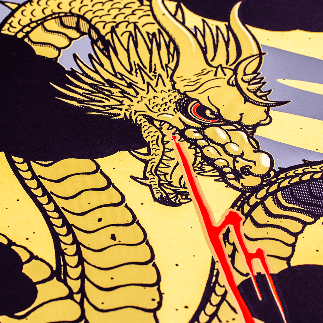 Godzilla Screen Printed Premium Poster - Ghidorah