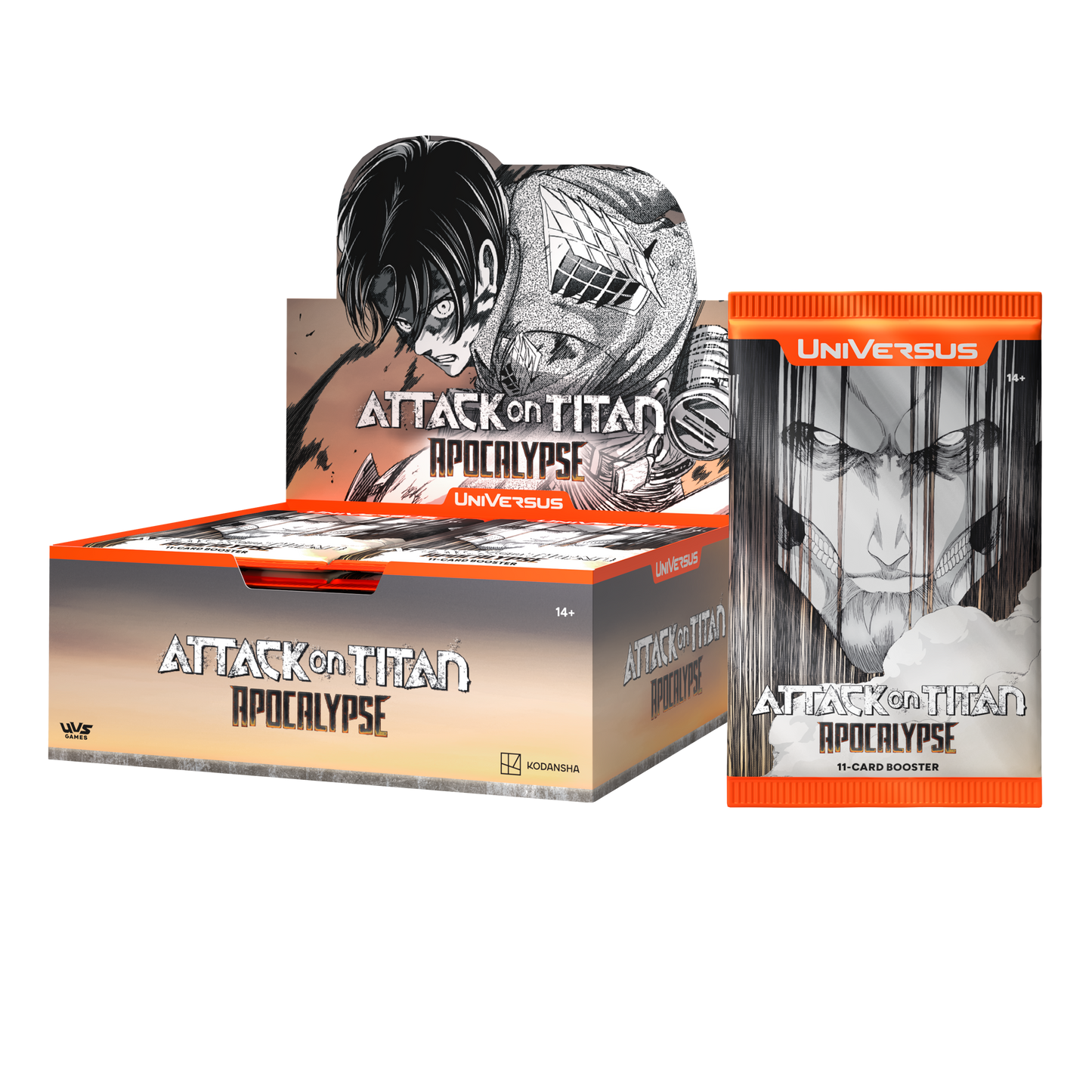 進撃の巨人 APOCALYPSE ボックス Universus UVSgames Attack on Titan: Apocalypse Booster Display – UVS Games