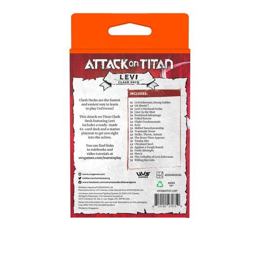 Attack on Titan: Battle For Humanity Clash Deck Levi
