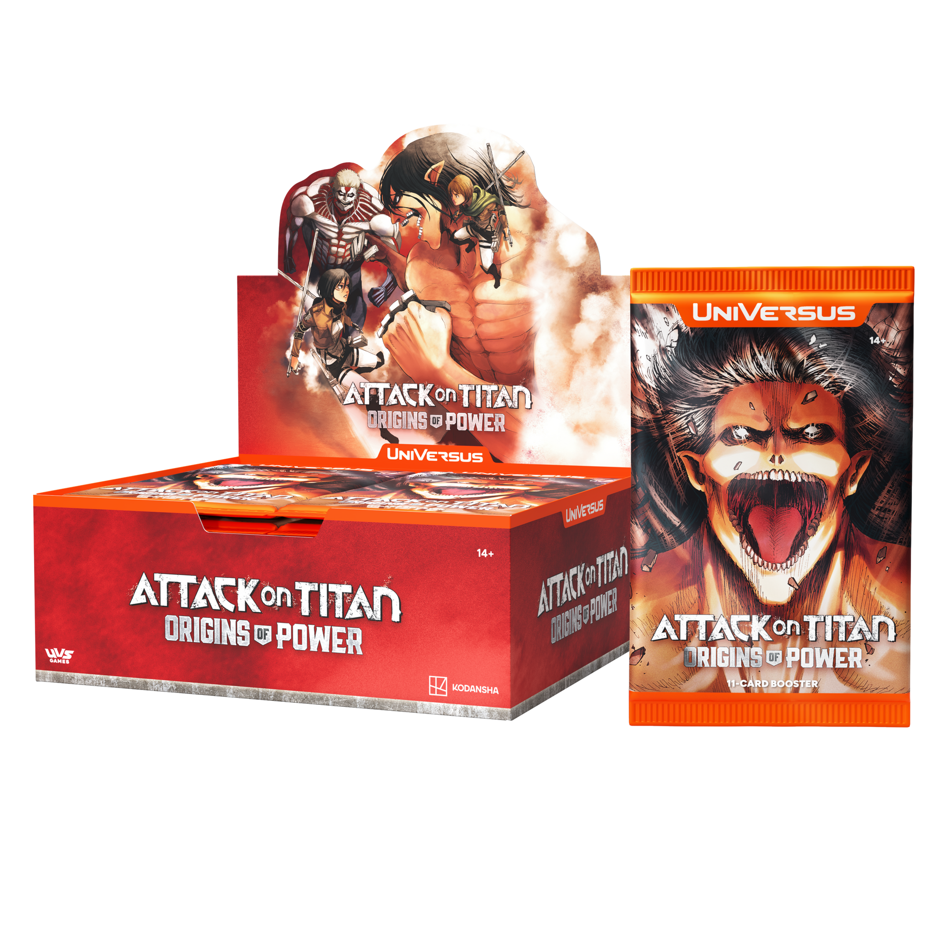 titan masters attack booster box Attack on Titan: Origins of Power Booster Display – UVS Games